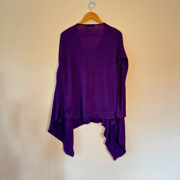 DKNYC Women's Asymmetrical Hem Purple Sweater Size Small Medium - Picture 4 of 4